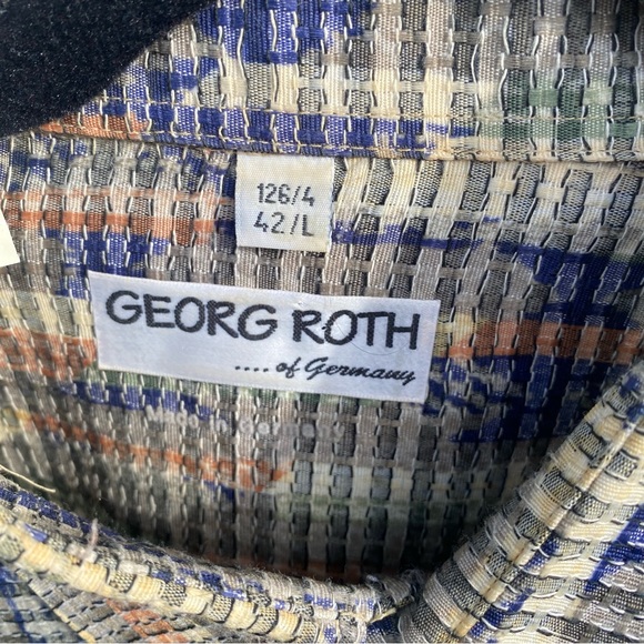 Georg Roth of Germany Mens short sleeve button up shirt size L - Picture 6 of 6